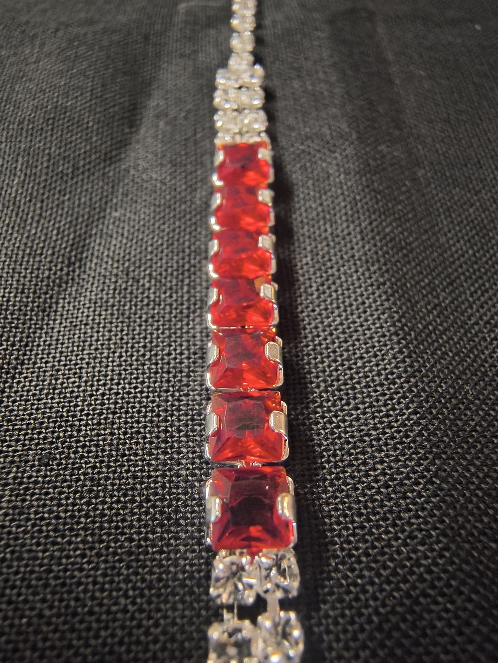 Red Crystal Tennis Bracelet - Women Jewelry